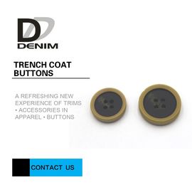 Plastic 60L Extra Large Coat Buttons , Yellow And Black Mens Coat Buttons