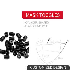 White & Black 9mm Silicone Stopper For Mask Toggles