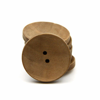 22L 24L Natural Wooden Buttons 2 Holes