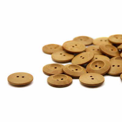 22L 24L Natural Wooden Buttons 2 Holes