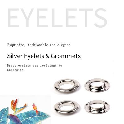 Silver Nickel Free Diameter 3mm Metal Eyelet Rings