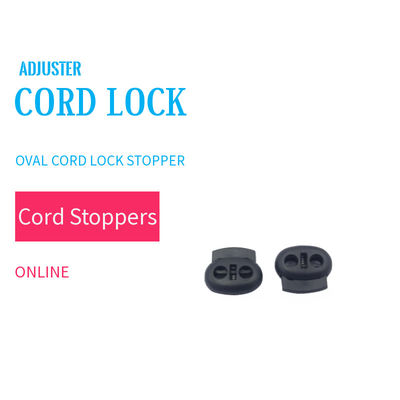 Oval Cord Lock Plastic Stopper Double Holes