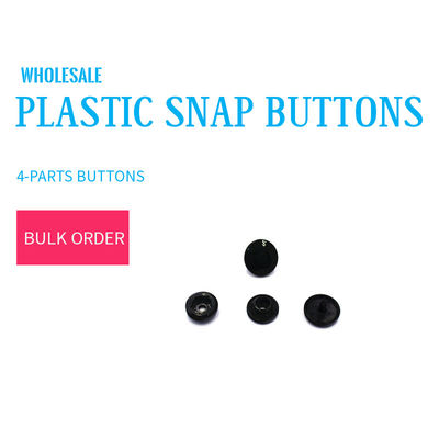 Plastic Snap Buttons 10mm 4 Parts