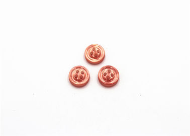 Fashion Spring Dress Shirt Buttons , Orange Girls 4 Hole Plastic Button