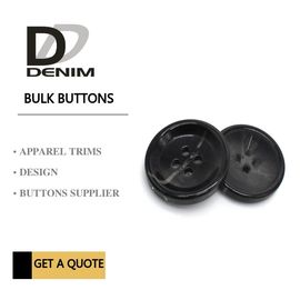 Bulk Flat Black ing Buttons • 4 holes • Plaid blazer • Clothing Accessories