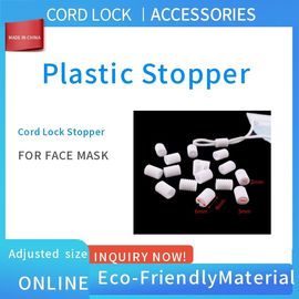 Plastic Face Mask Stopper , Cord Lock Stoppers In Black Color Eco-Friendly