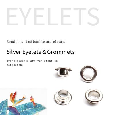 Silver Nickel Free Diameter 3mm Metal Eyelet Rings