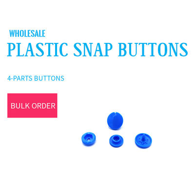 Plastic Snap Buttons 10mm 4 Parts